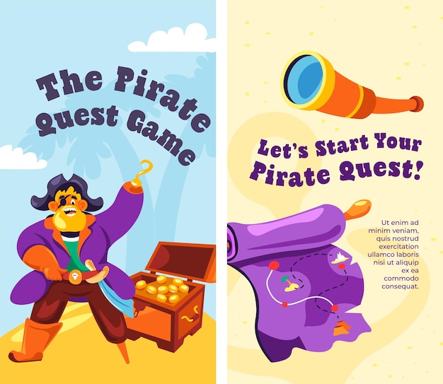 Вектор Давайте начнем пиратскую партию для гостевых игр.