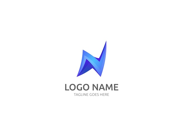 Lette N Logo design vector Template design