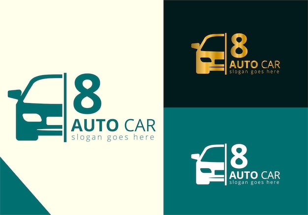 Letter 1 auto Logo ontwerp sjabloon inspiratie vectorillustratie