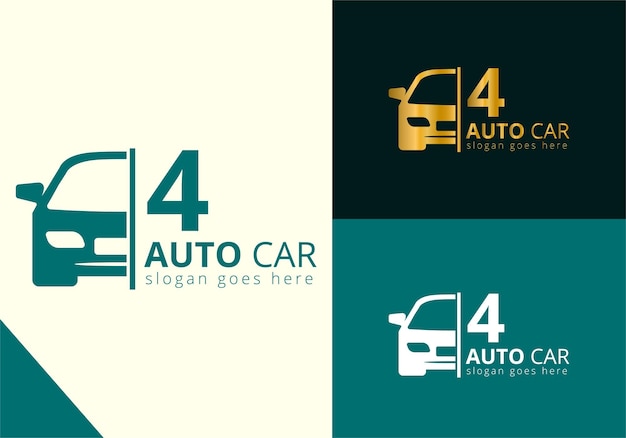 Letter 1 Car Logo Design Template Inspiration Vector Illustration