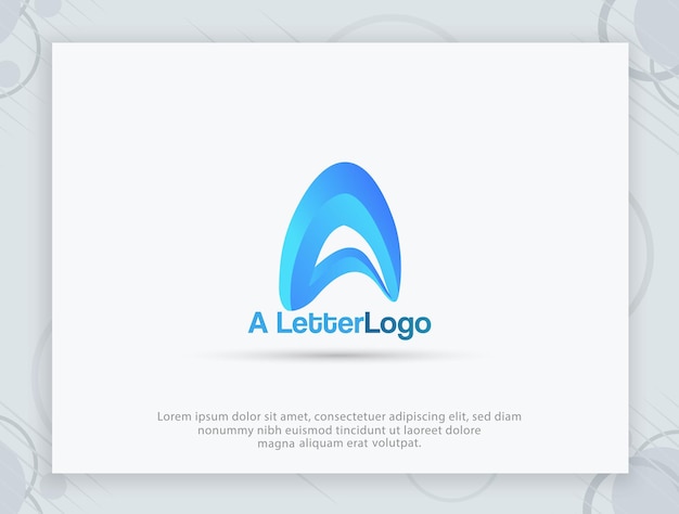 A Letter 3D logo design