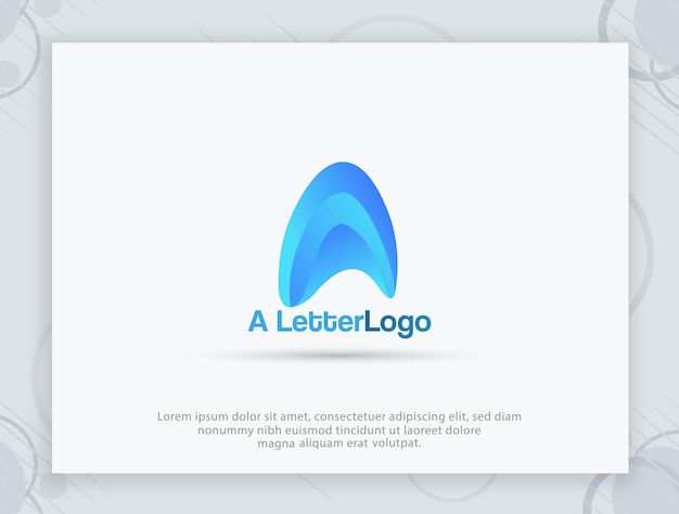 A Letter 3D logo design