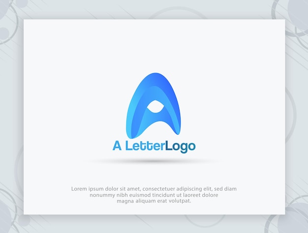 A Letter 3D logo design