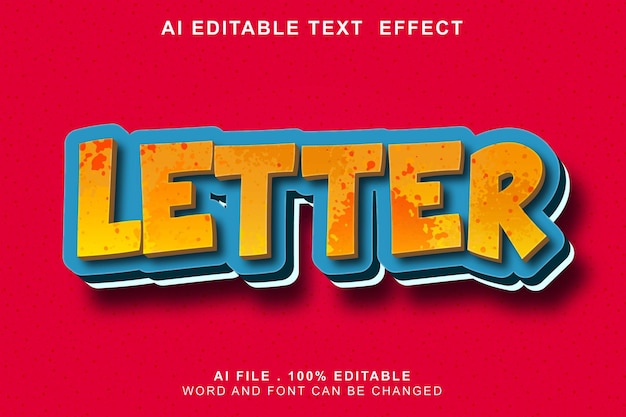 Letter 3d-teksteffect