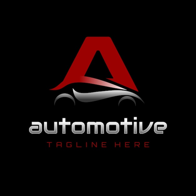 ベクトル a car automotive ロゴデザインのベクトル文字