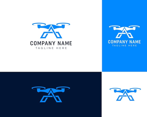 Letter A Drone premium Logo vector