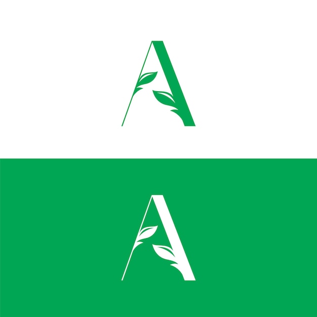 letter A eco logo vectorillustratie