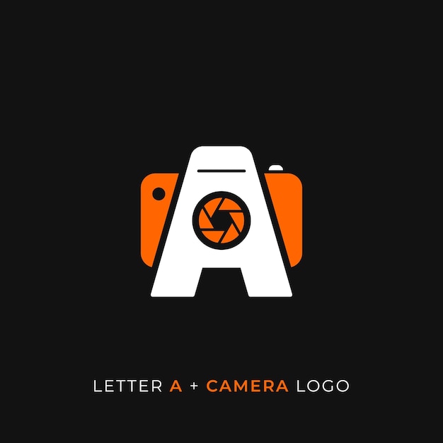 Letter A en fotografie camera-logo