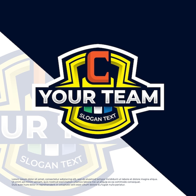 Vector letter a esport logo badge afbeelding kampioen sportcompetitie logo embleem badge afbeelding