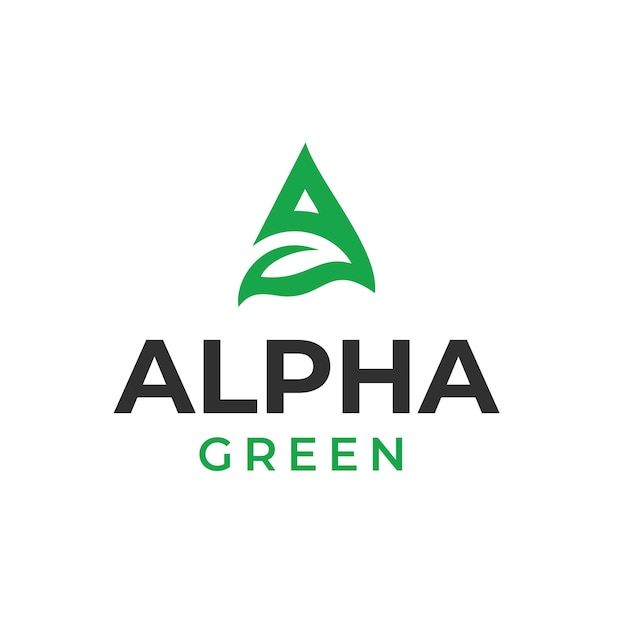 Вектор Зелёный лист логотипа