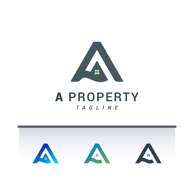 Vector letter a huis logo