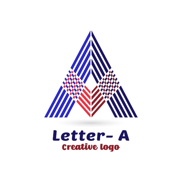 文字ロゴ要素テンプレート、三角形の線の形のアイコン