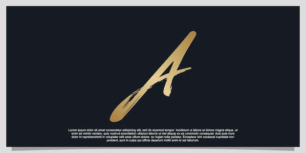 Letter A logo ontwerp verloop luxe ontwerp illustratie Premium Vector