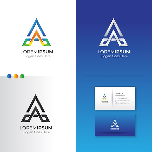 Letter a logo-ontwerp