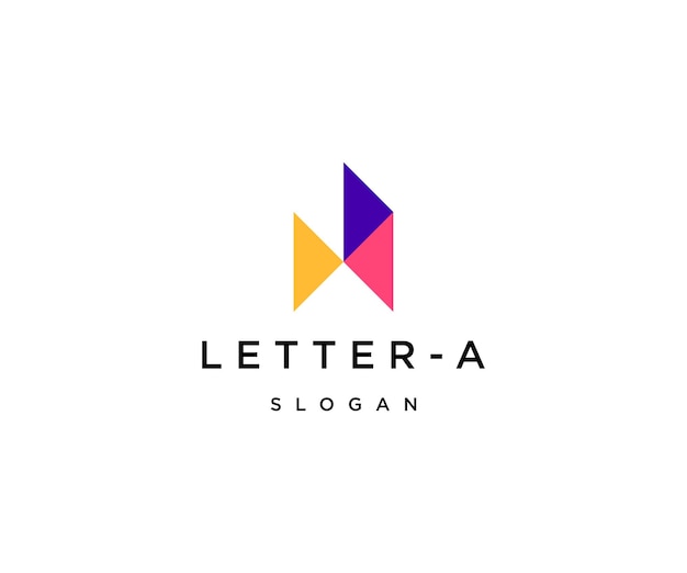 Letter A logo pictogram ontwerpsjabloon