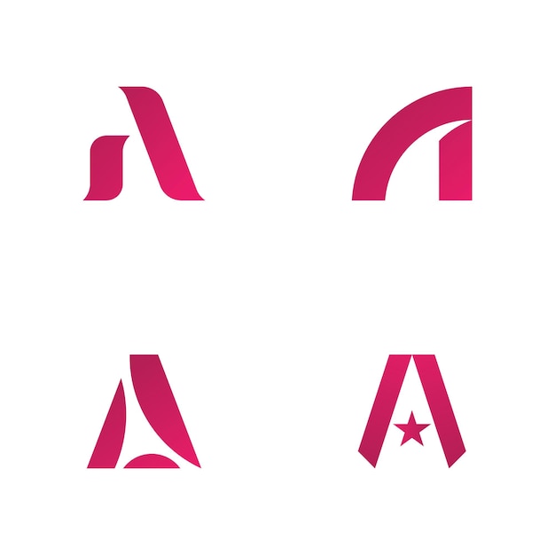 Letter a logo vector sjabloonelement