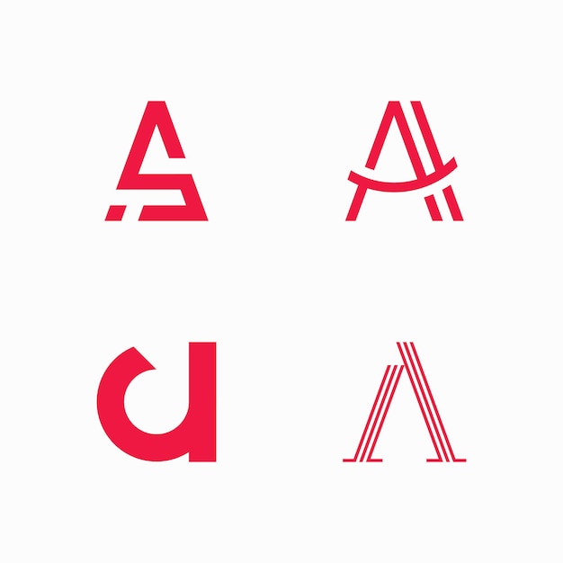 Letter A logo vector sjabloonelement