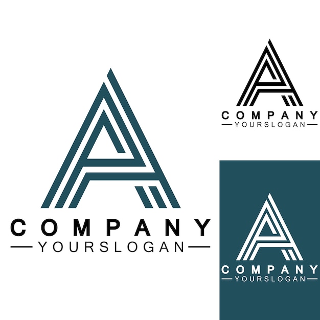 Letter A Monogram Logo Design Merkidentiteit Logo's Ontwerpen Vector Illustratie Sjabloon