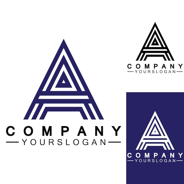 Letter a monogram logo design merkidentiteit logo's ontwerpen vector illustratie sjabloon