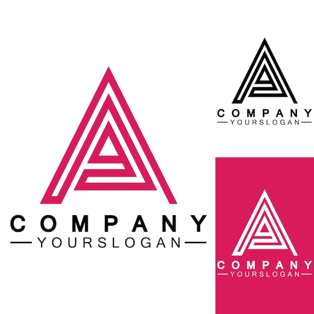 Letter A Monogram Logo Design Merkidentiteit Logo's Ontwerpen Vector Illustratie Sjabloon