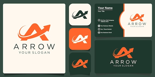 Letter A pijl logo pictogram sjabloon ontwerpelementen.