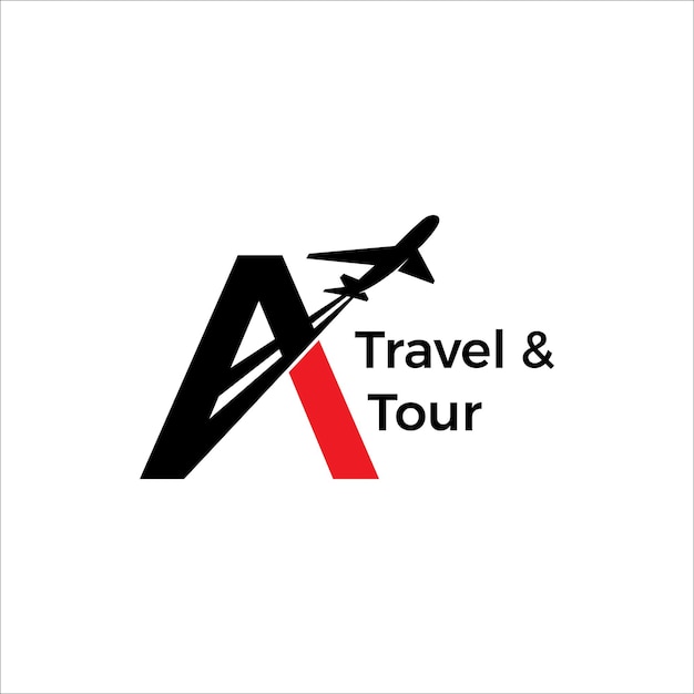 letter A tour en reizen logo vector sjabloon