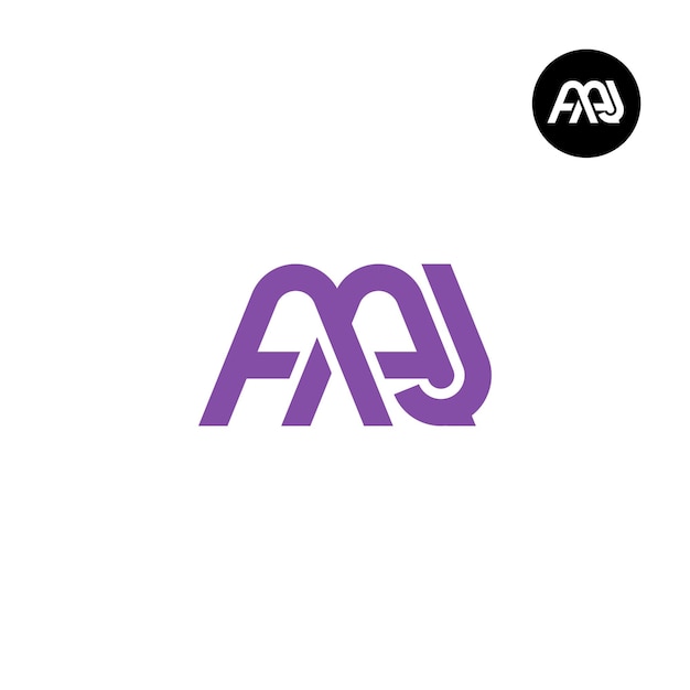 Vector letter aaj monogram logoontwerp