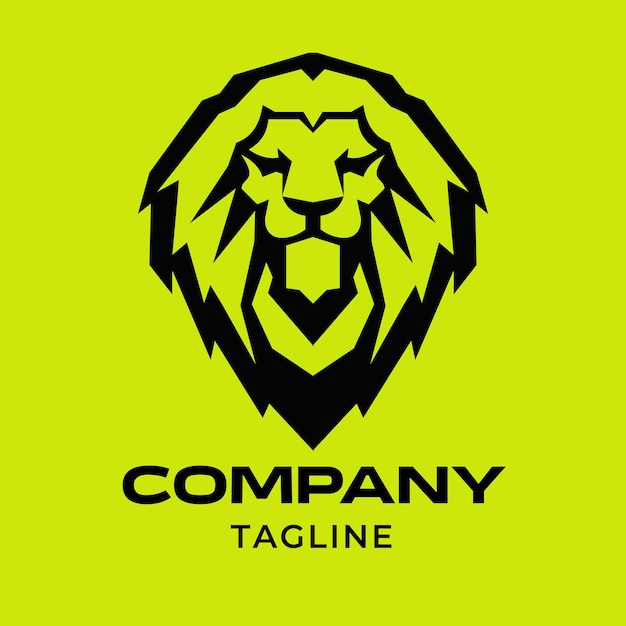 Letter AB Lion Head Initial Logo Design