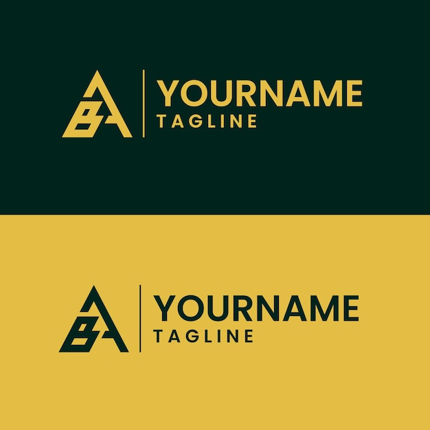 Vector letter ab logo design template