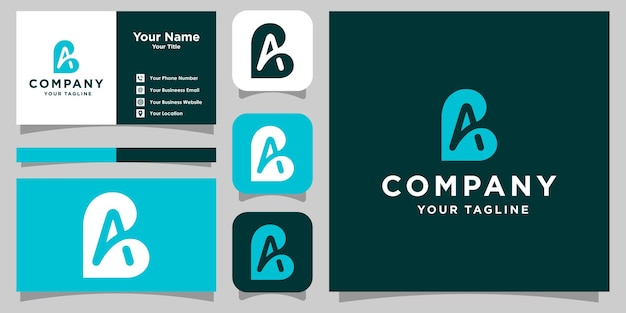 Letter AB modern logo design AB logo be used for your brand identity or etc Premium Vector