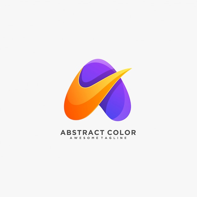 Vector letter a abstract colorful logo.