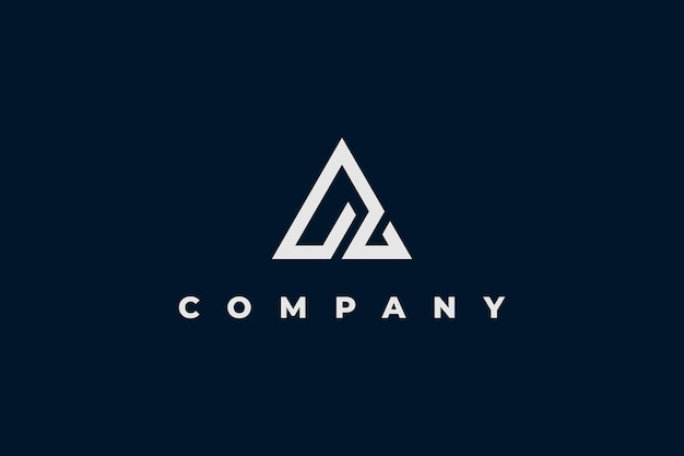 Vector letter a abstract triangle and pyramid logo