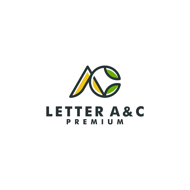 Letter AC logo design monogram vector