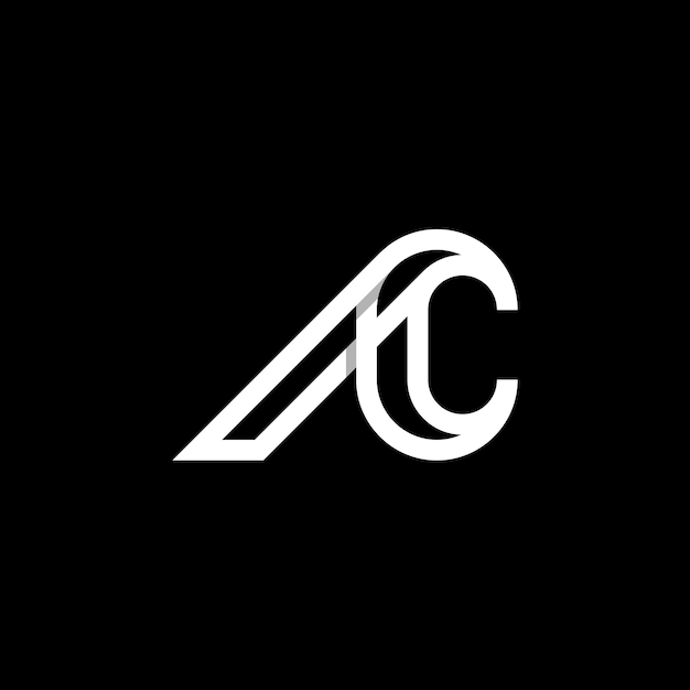 Vettore lettera ac monogramma logo design