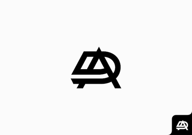 Elemento del modello di progettazione dell'icona del logo della lettera ad da