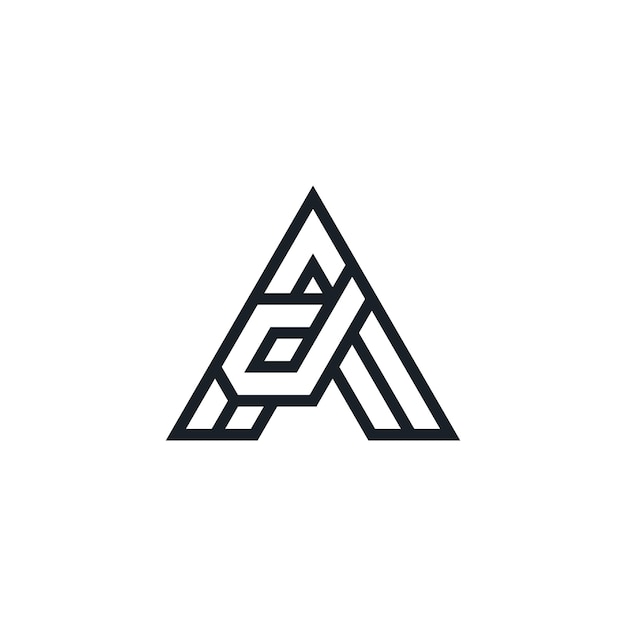 Letter AD or DA logo