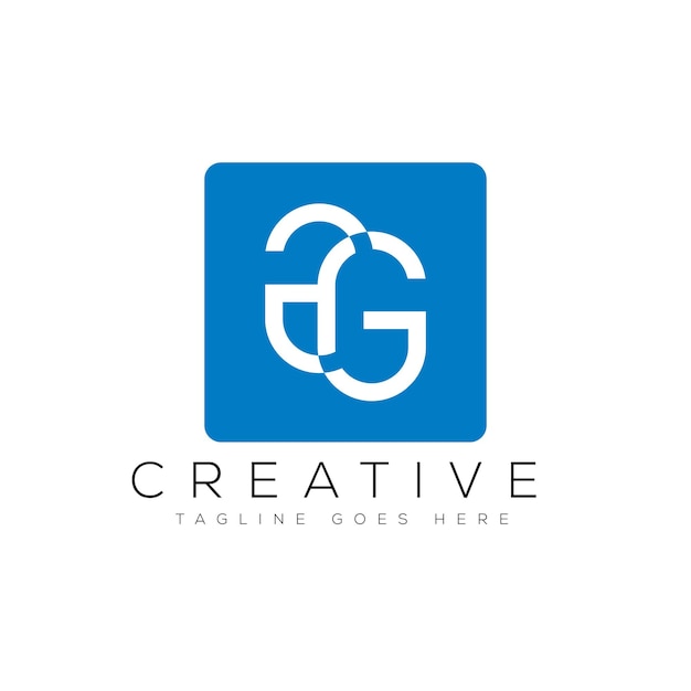 Letter AG logo design template vector illustration