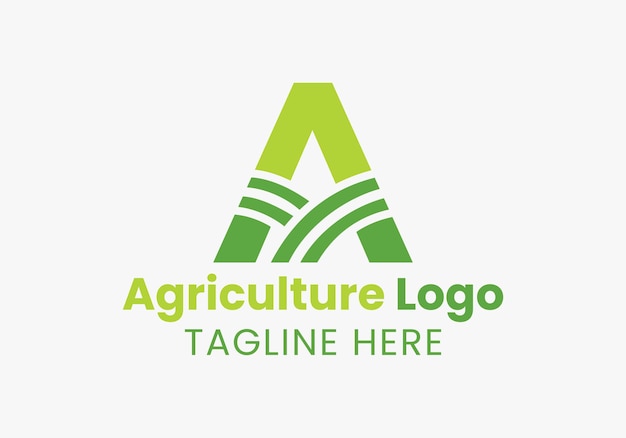 Letter A agriculture logo. agriculture farm logo based on alphabet