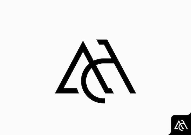 letter AH HA logo pictogram sjabloon ontwerpelement