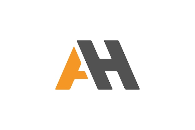 Letter AH modern logo design vector graphic