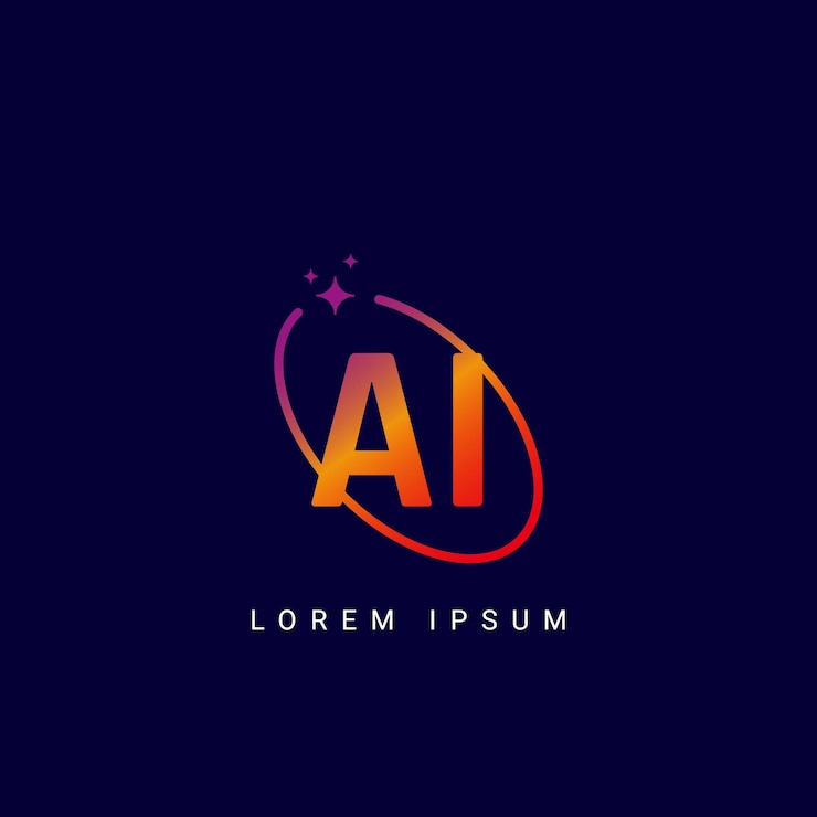 Vector letter ai ia with galaxy logo and the star logo