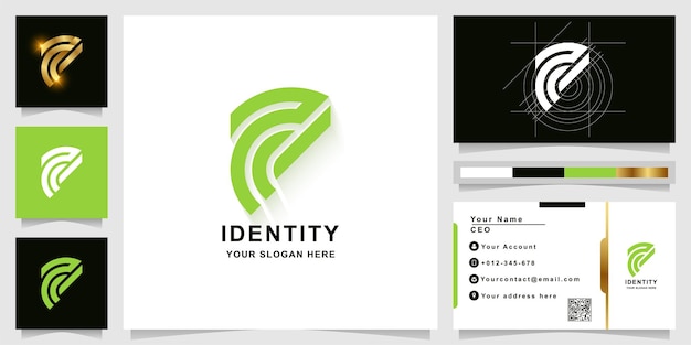 Lettera ai o un modello di logo monogramma con design del biglietto da visita