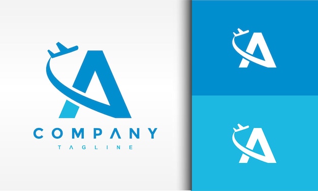 letter A airplane logo