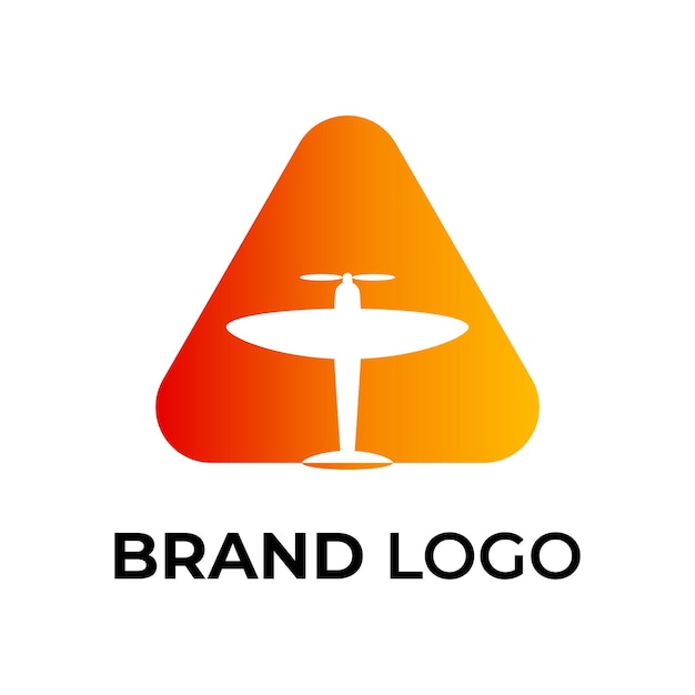 Lettera a modello di progettazione del logo di viaggio in aereo