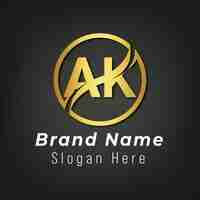 Vector letter ak brand logo