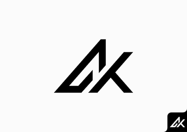 文字 AK KA ロゴ アイコンのデザイン テンプレート要素