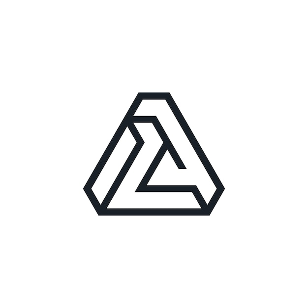 Letter AL or LA logo