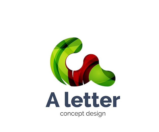 A letter alphabet round style logo business branding icon