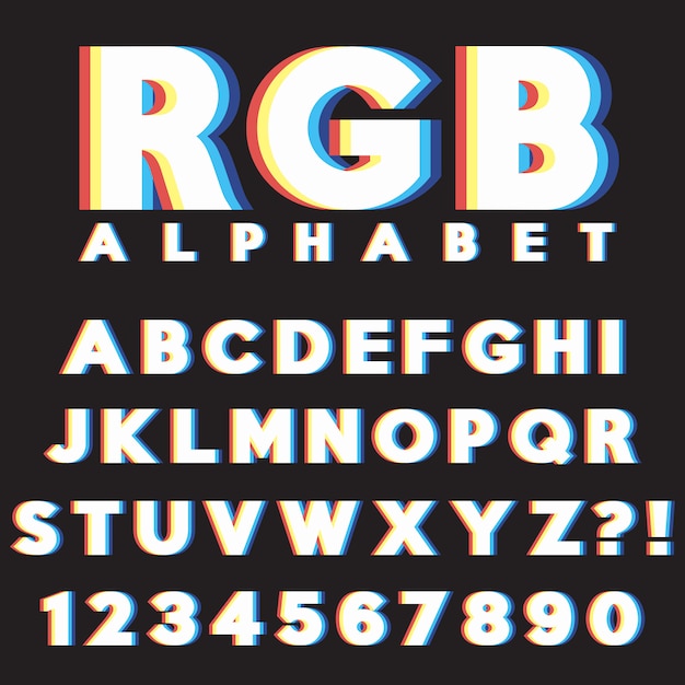 Letter alphabet with numbers