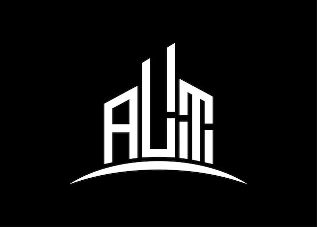 Letter ALT building vector monogram logo ontwerp sjabloon Building Shape ALT logo